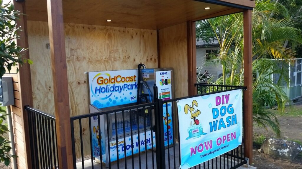 Dog Wash Machine at Gold Coast Caravan Park